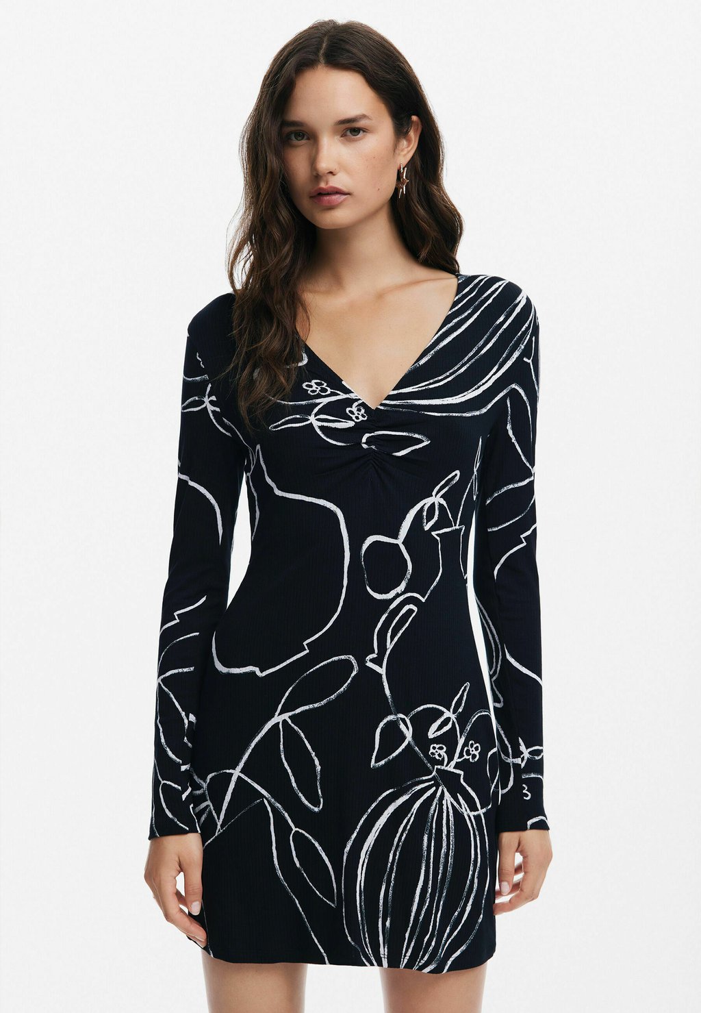 

Платье из джерси PRINTED SHORT Desigual, черный