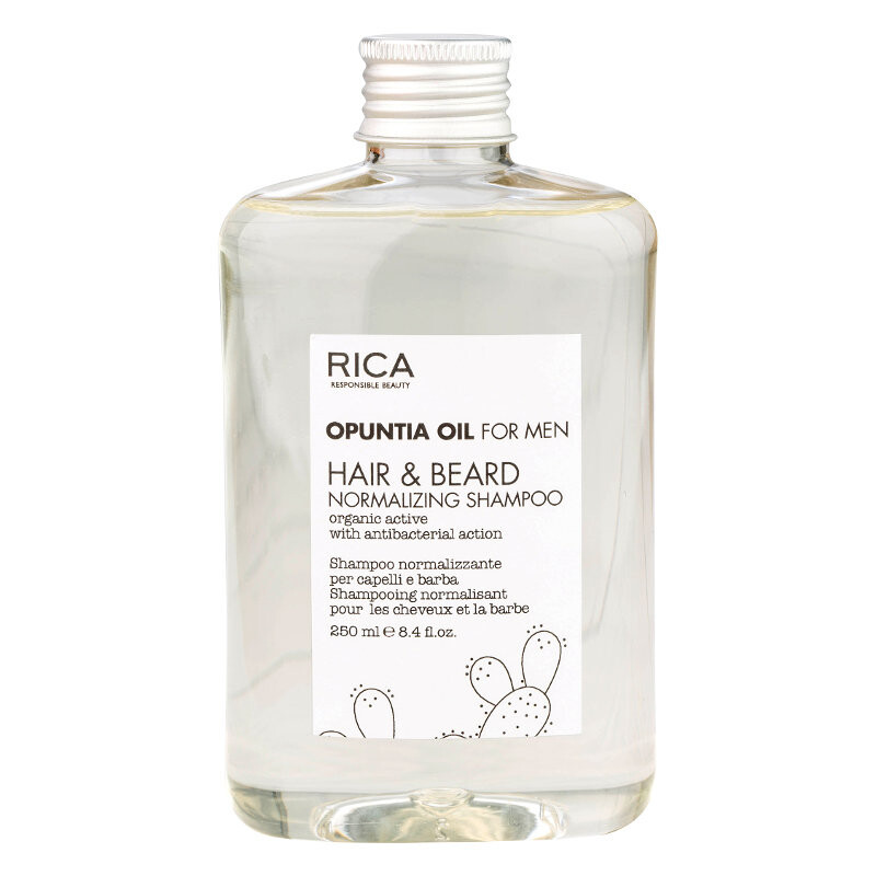 

Rica, Opuntia Oil For Men, увлажняющий шампунь для волос и бороды, 250 мл