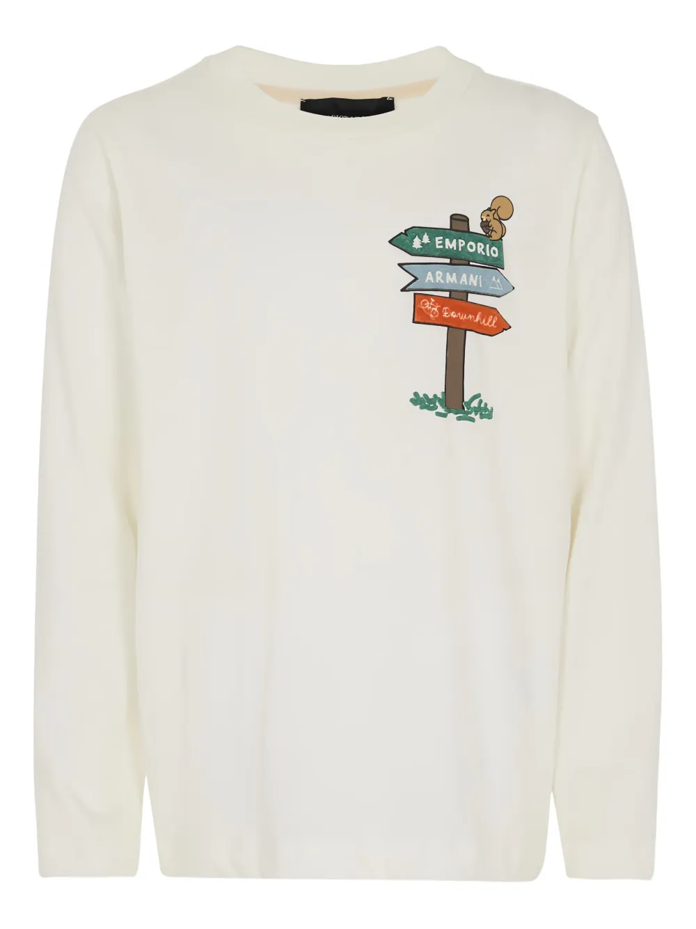 

Футболка с графическим принтом Emporio Armani Kids, белый