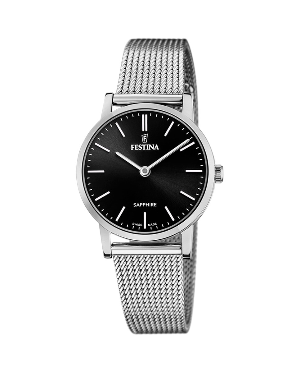 

Женские часы F20015/3 Swiss Made из серебристой стали Festina, серебро