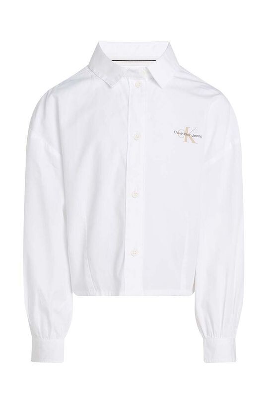

Детская хлопковая рубашка Calvin Klein Jeans, белый
