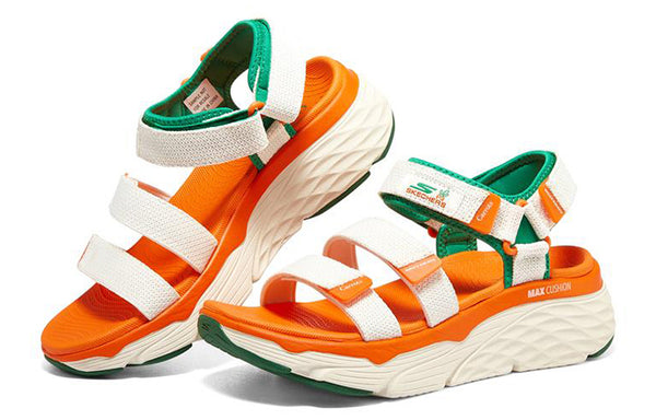 Сандалии max cushioning 'white orange green' Skechers, белый — фото 3