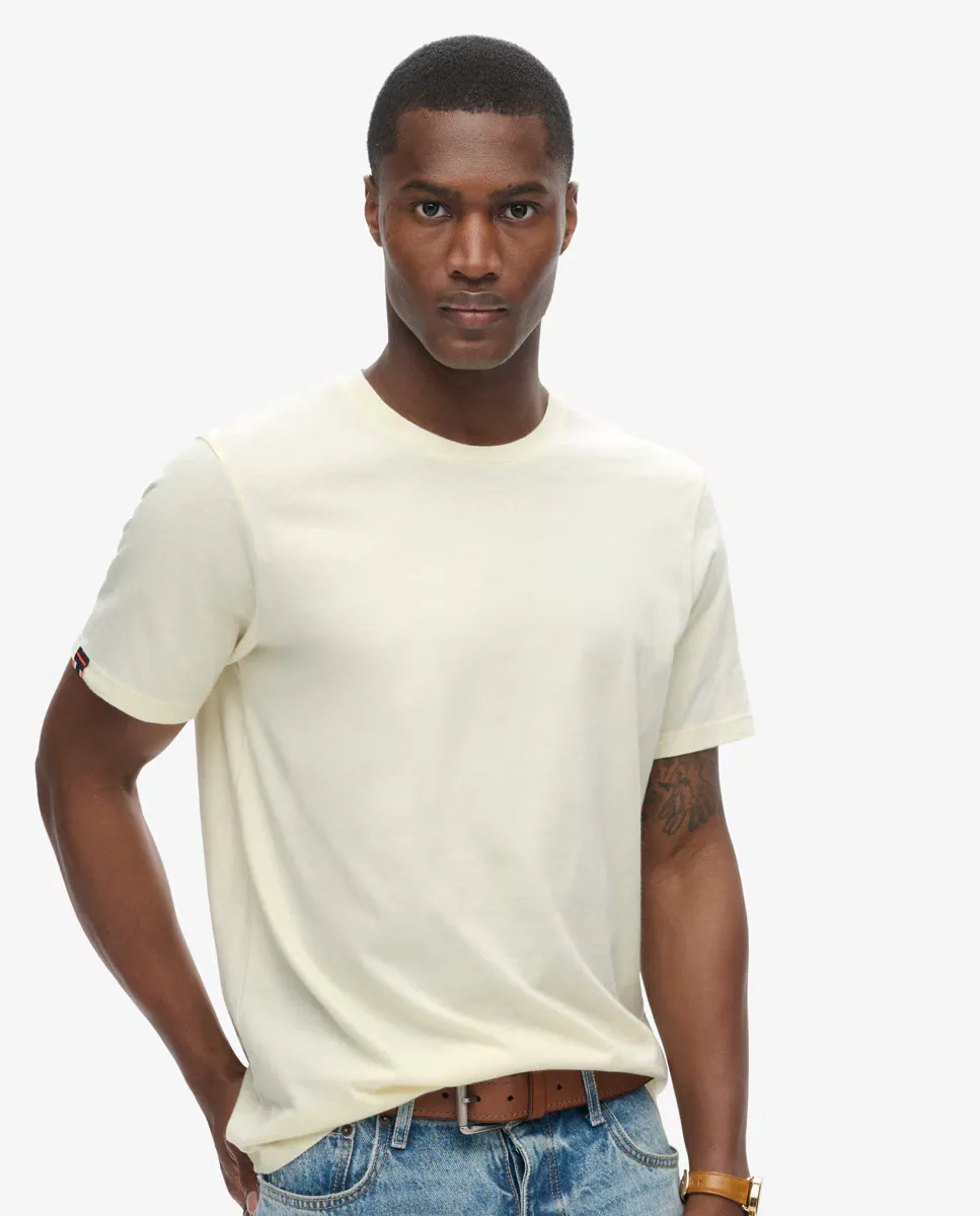 

Классическая мужская футболка однотонная Superdry, цвет Crudo