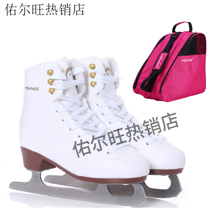 

HEAD F200 утепленные плюшевые коньки для детей и взрослых, фигурные, роликовые, хоккейные F200 с розовой сумкой, размер 31