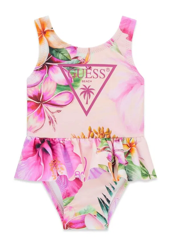 Купальник einteiliger bedruckter badeanzug Guess, Blumenmuster Pink