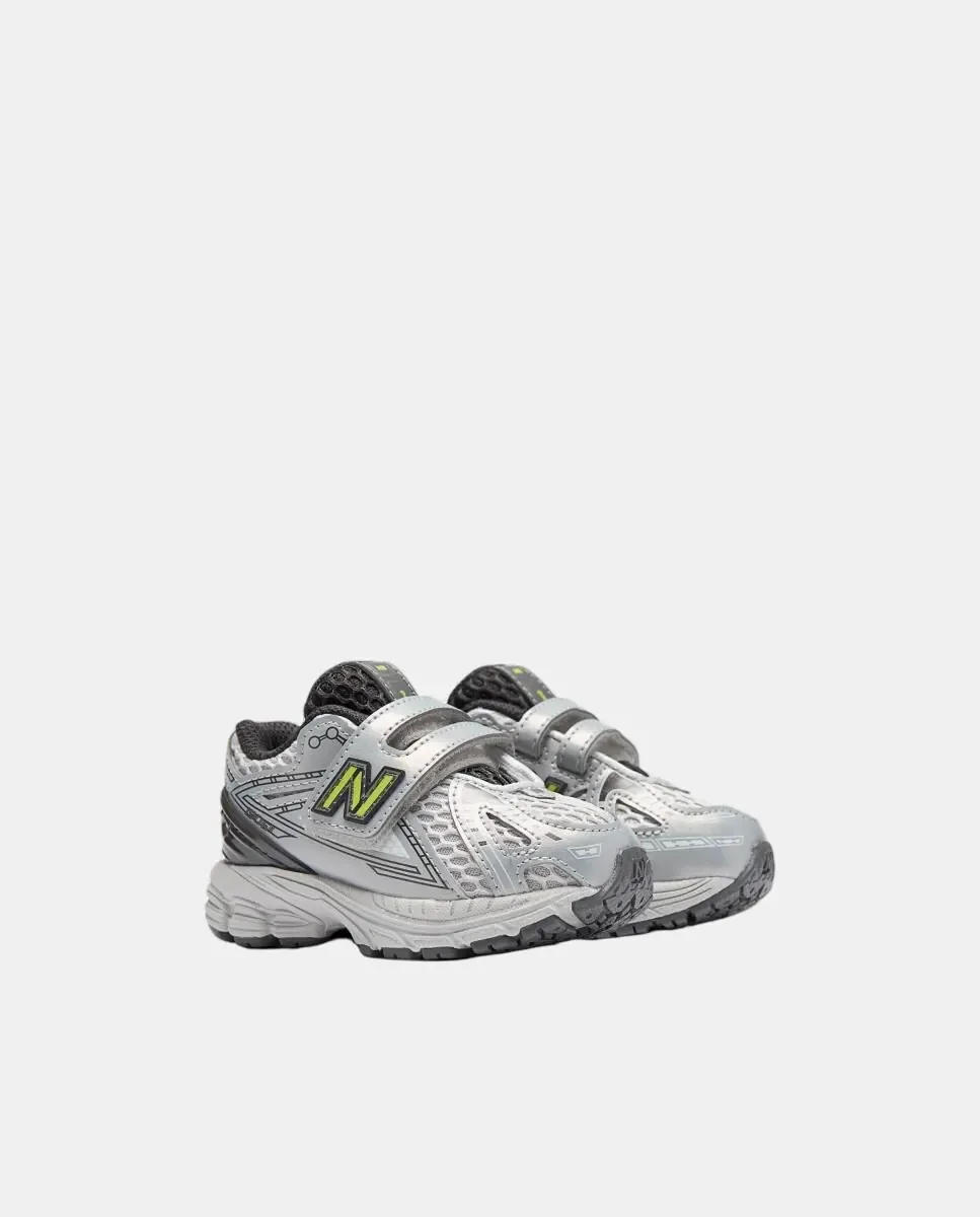 Детская повседневная кроссовка 1906 с застежкой-липучкой Hook & Loop от New Balance, серебристо-серый — фото 4