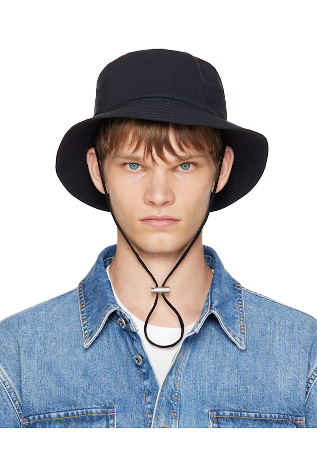 

Панама из технологичного нейлона Bottega Veneta, черный