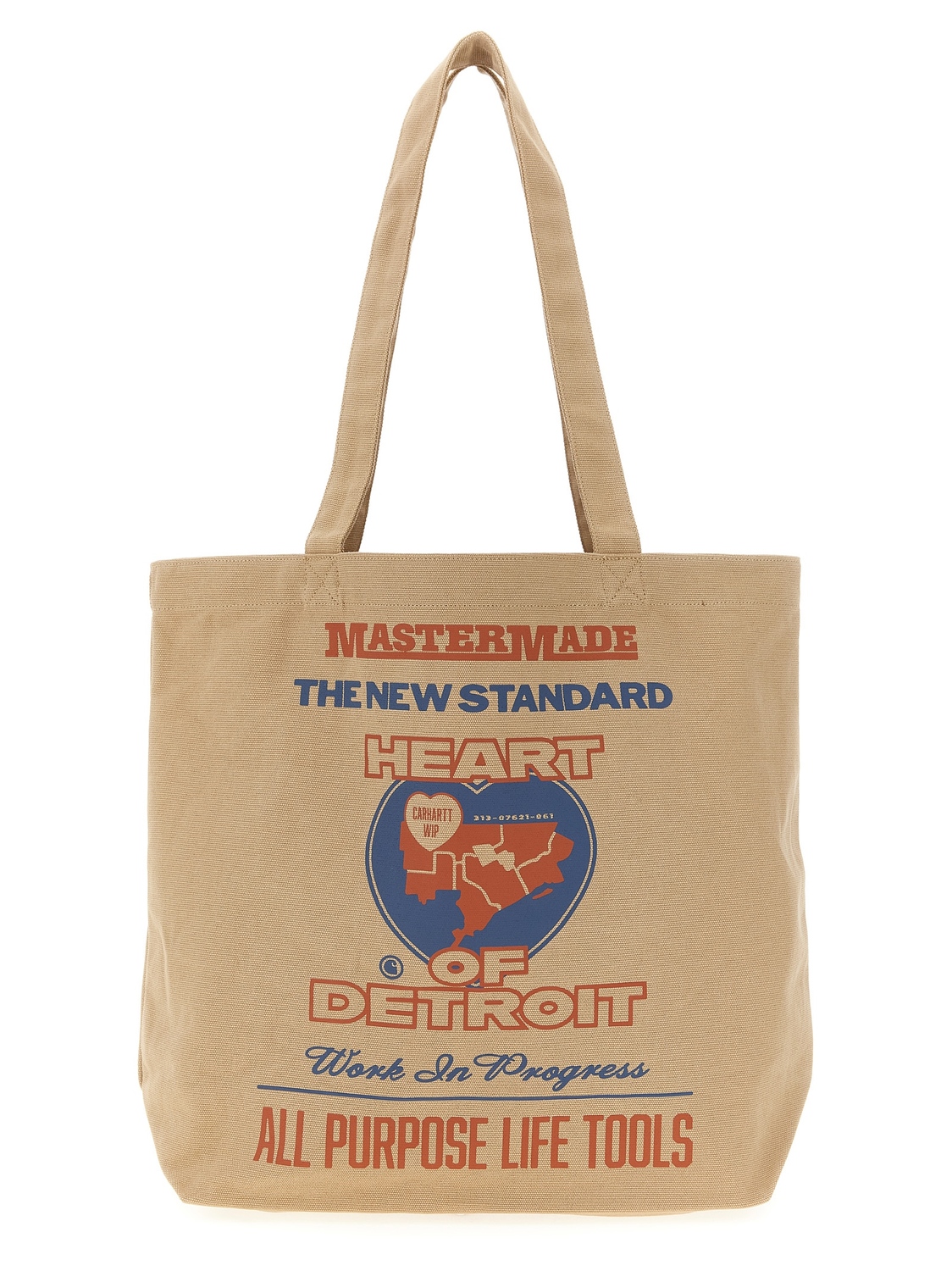 

Сумка-шоппер из канваса с графическим рисунком CARHARTT WIP, бежевый