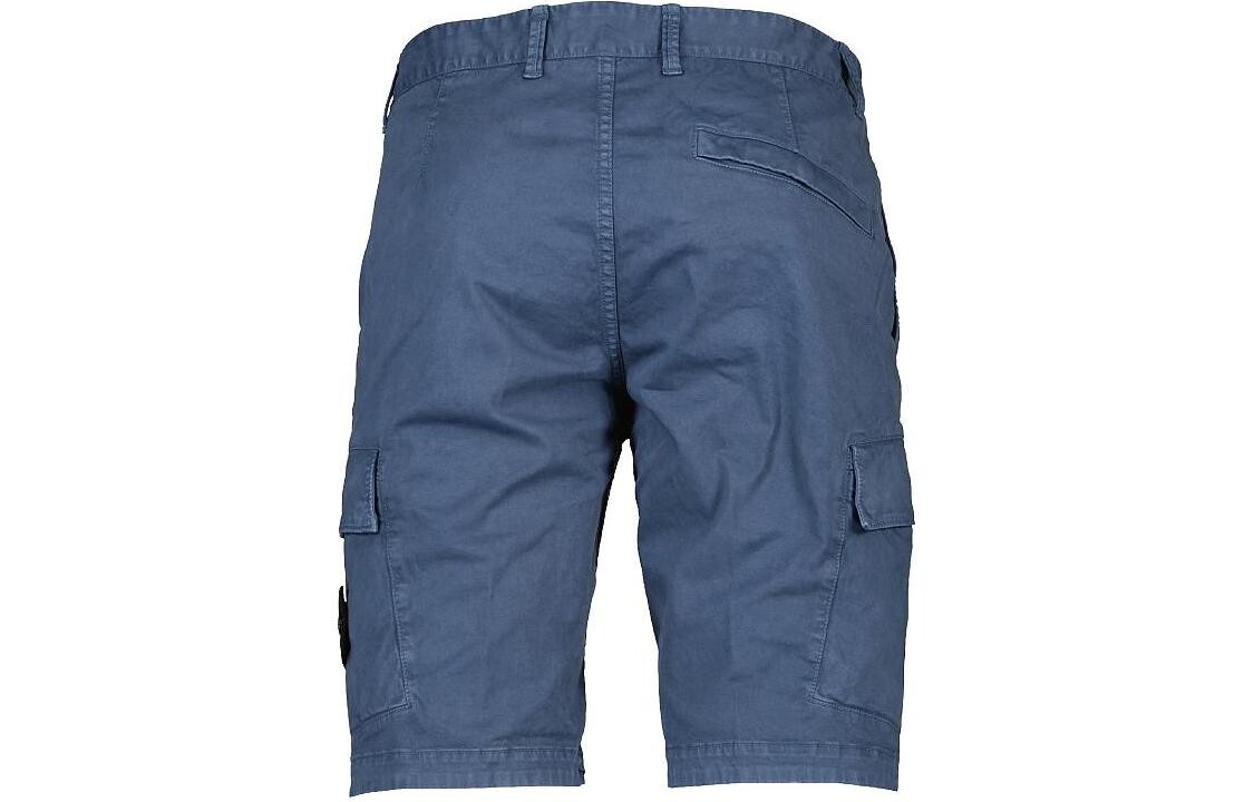 Повседневные шорты мужские светло-голубые Stone Island, светло-голубой — фото 2