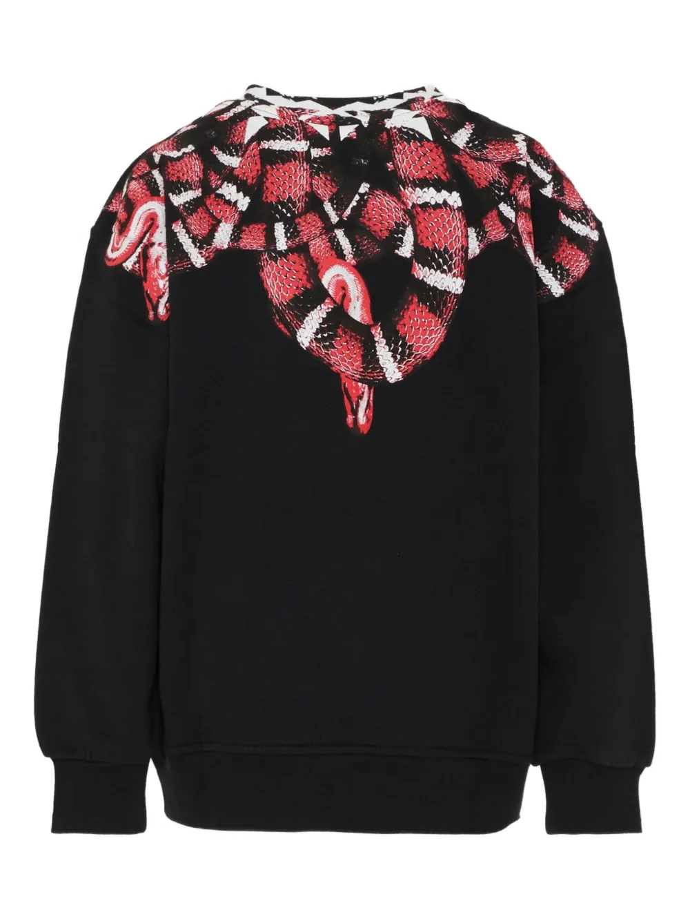 Свитшот с круглым вырезом и змеиным принтом Marcelo Burlon County Of Milan, черный — фото 2