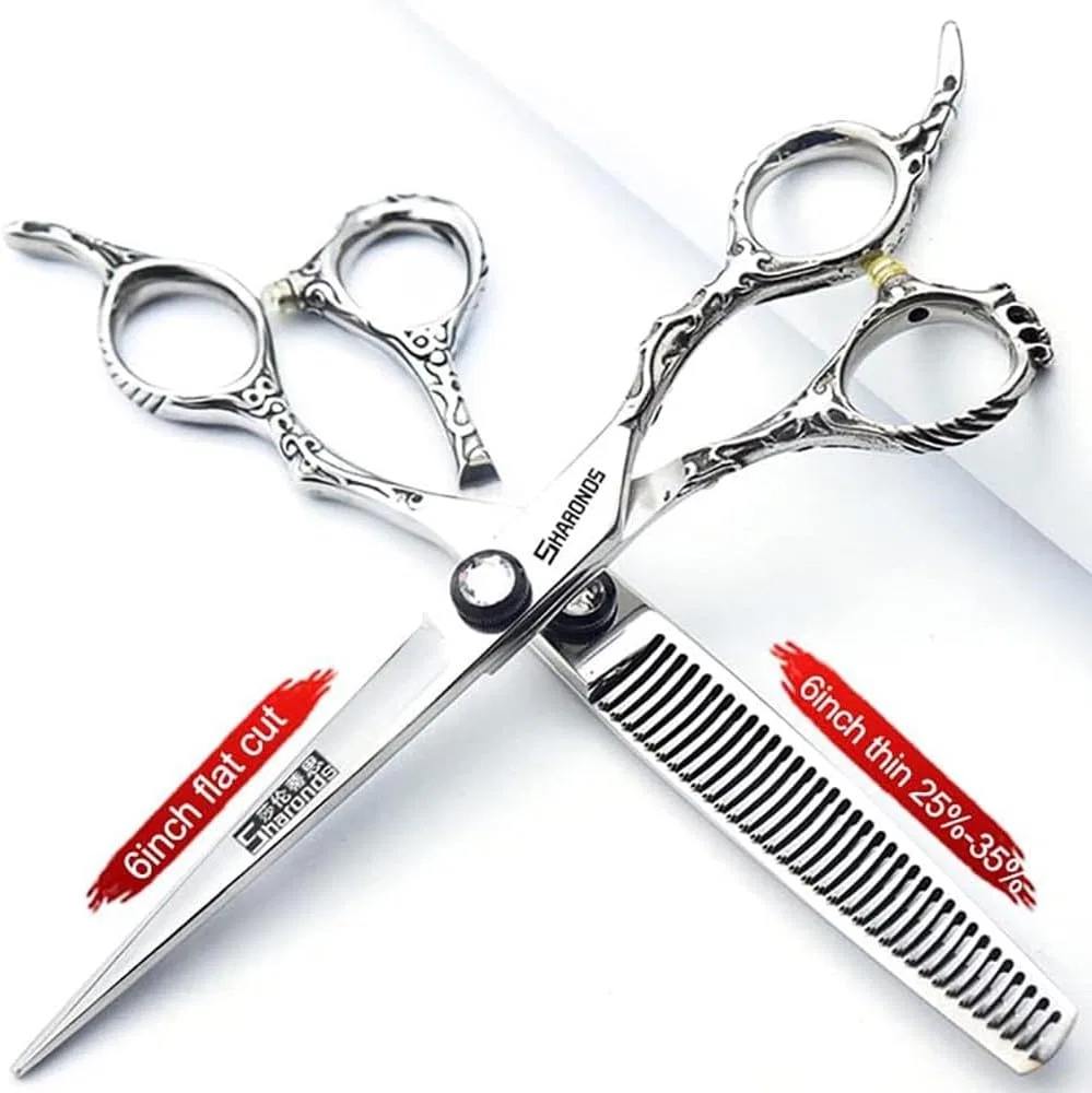 Парикмахерские ножницы для стрижки волос 6 дюймов (2 шт.) Axemoore, 6 Inch 2 Pieces — фото 2