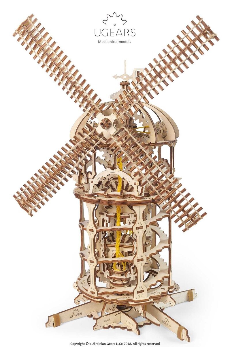 

Ugears, механическая модель для сборки ветряной мельницы