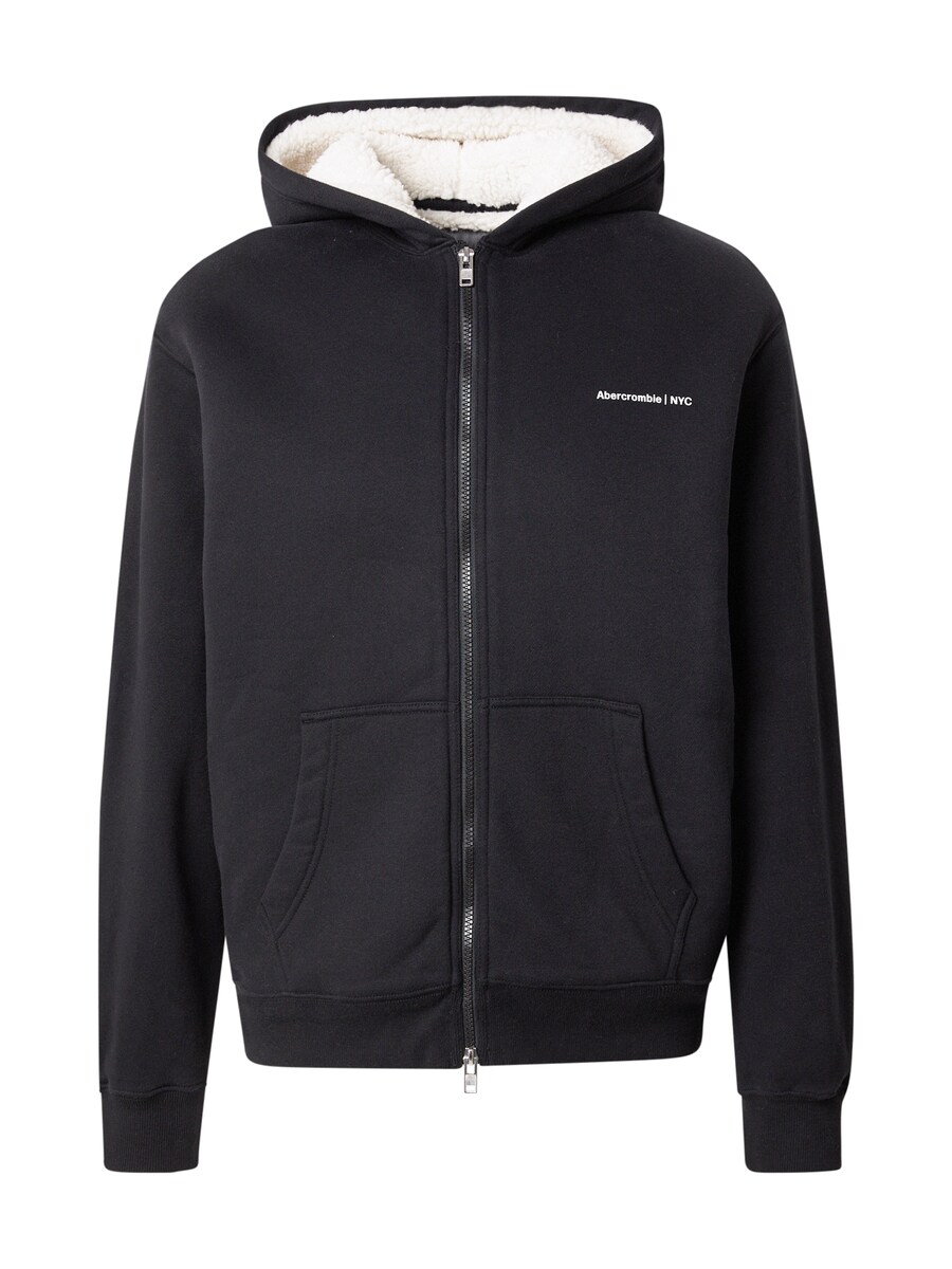 

Толстовка с капюшоном на молнии Abercrombie & Fitch Zip-Up Hoodie, черный
