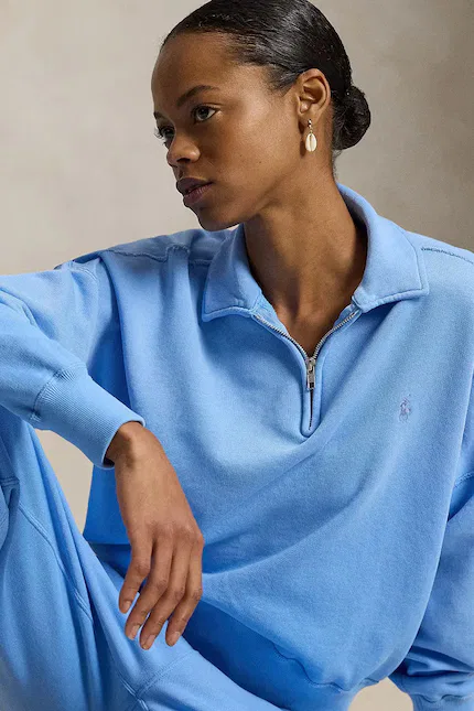 Худи женское с замком Polo Ralph Lauren, синий — фото 4
