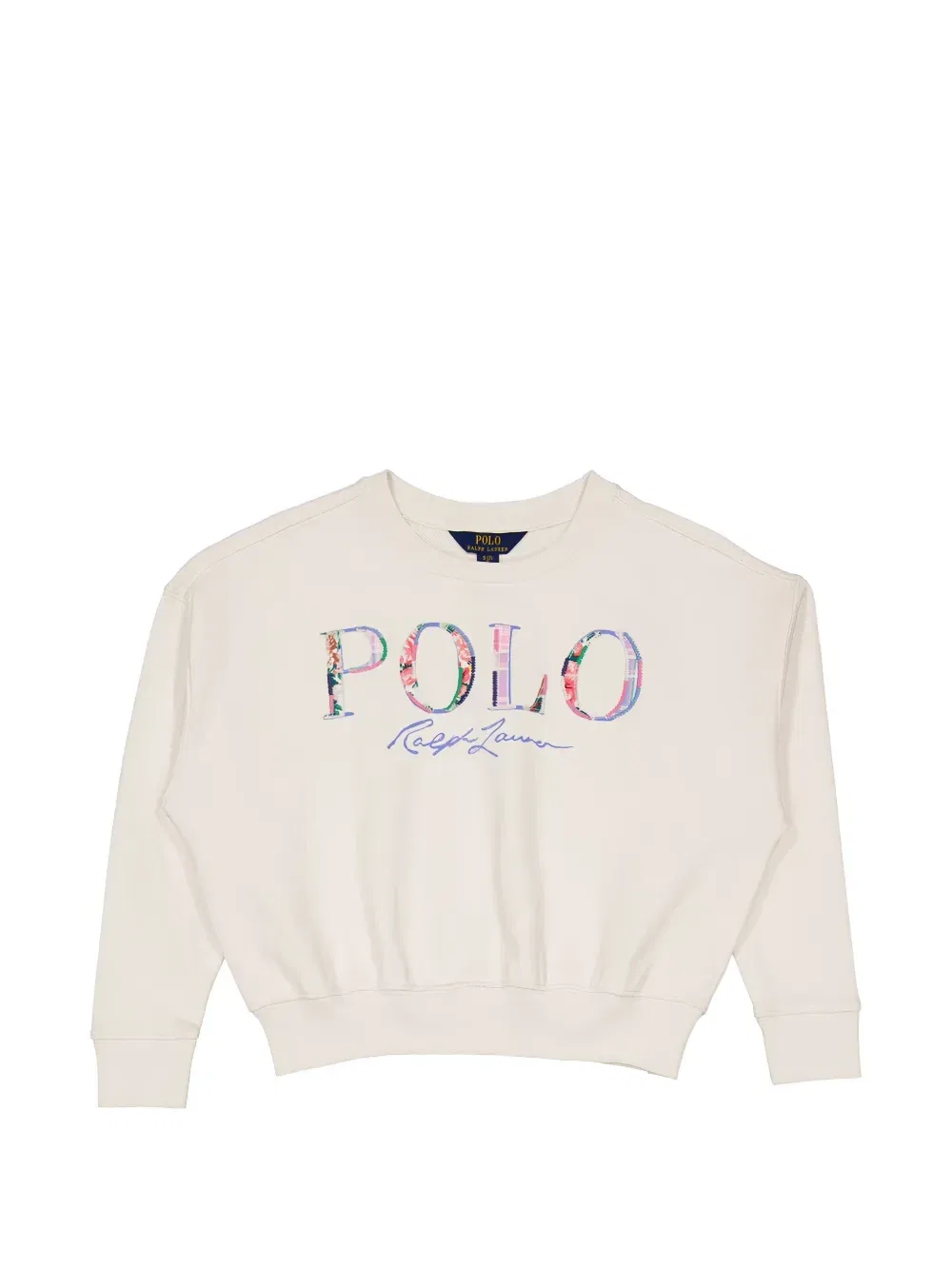 Свитшот с цветочным логотипом Polo Ralph Lauren Kids, бежевый