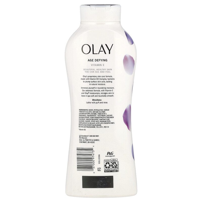 Olay, Антивозрастное гель для душа с витамином Е, 650 мл (22 жидк. унц.) — фото 2