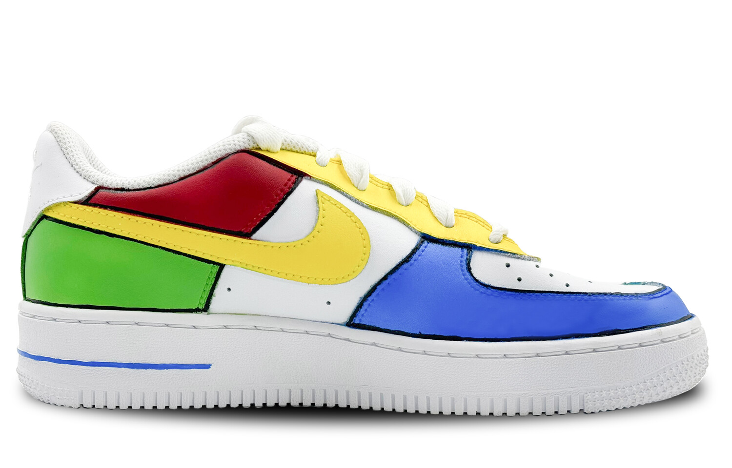 

Кроссовки Nike Air Force 1 Skateboarding Shoes Women's Low-top Yellow, цвет Dodger Blue