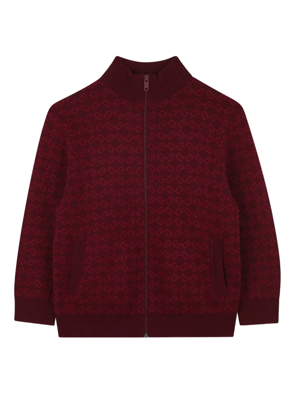 

Кардиган на молнии с монограммой Givenchy Kids, красный