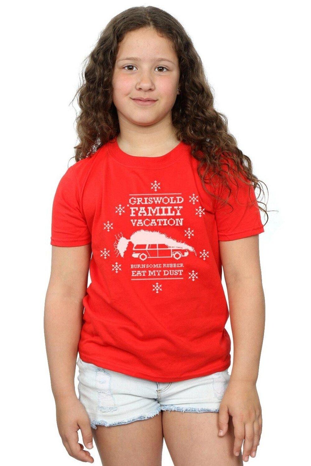 

Хлопковая футболка Eat My Dust National Lampoon's Christmas Vacation, красный