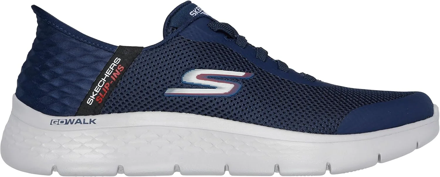Мужские слипоны Skechers Hands Free: Go Walk Flex Hands Up Trainers, синий/серый — фото 4