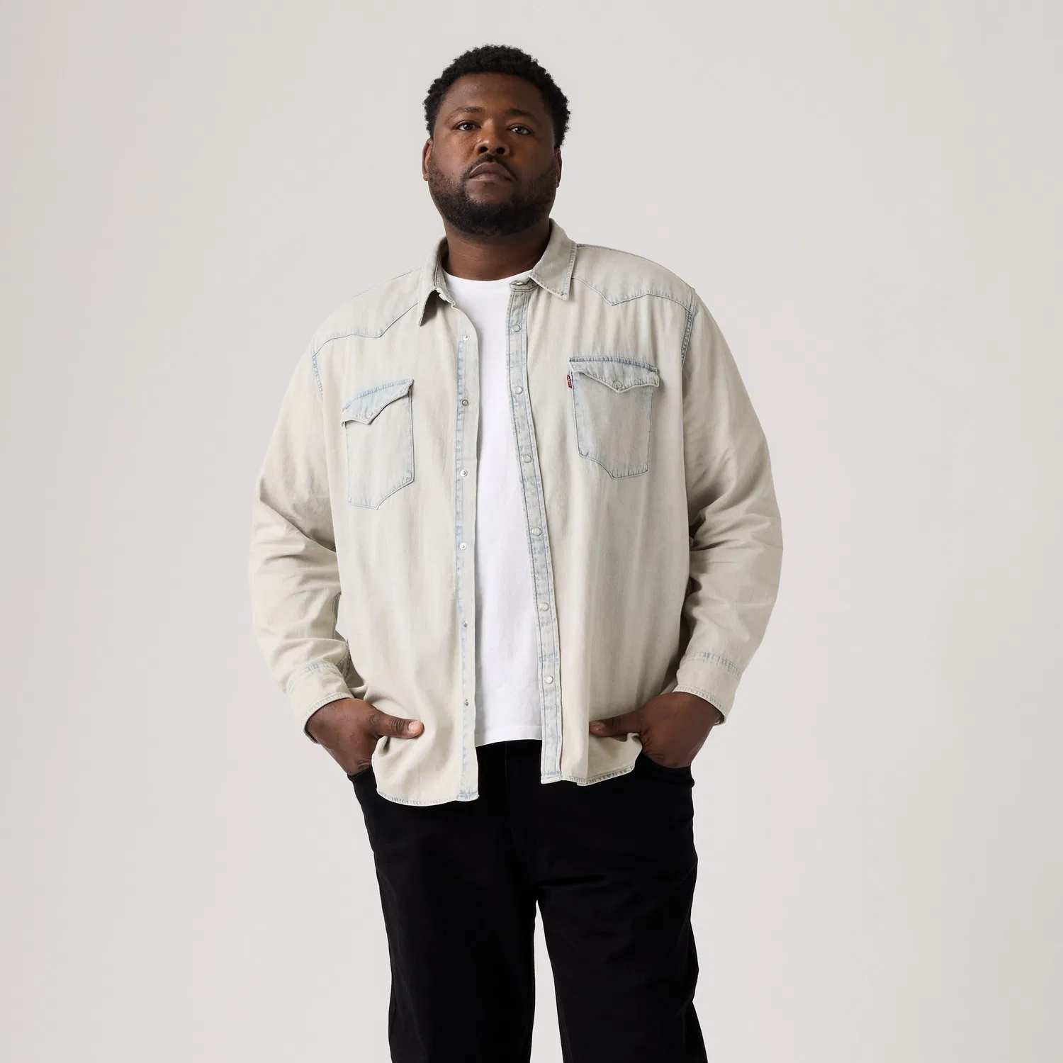 Классическая рубашка в стиле вестерн (большой размер) Levi's, Medium Wash — фото 3