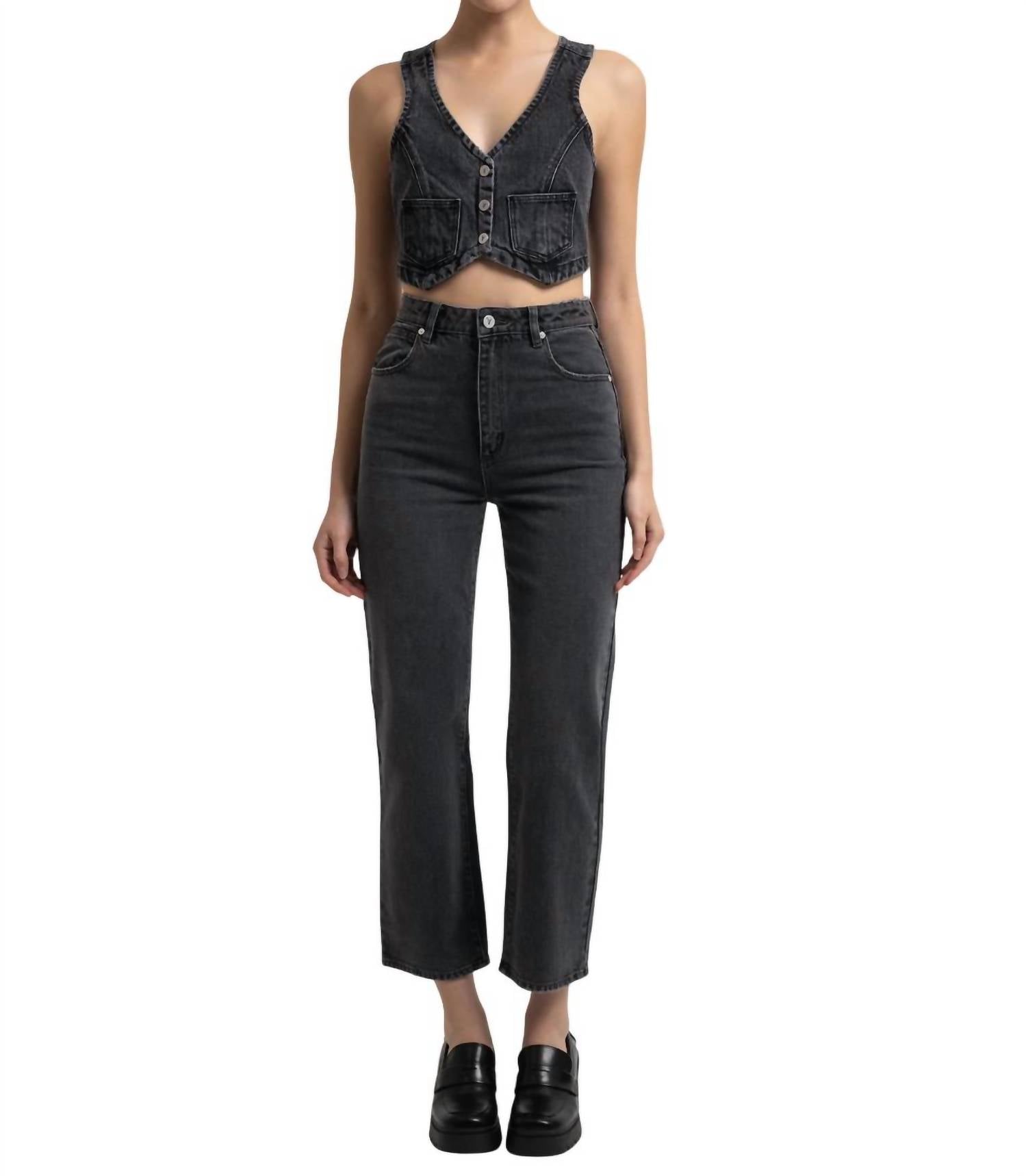 

Прямые джинсы Bobbi Venice черного цвета Abrand Jeans