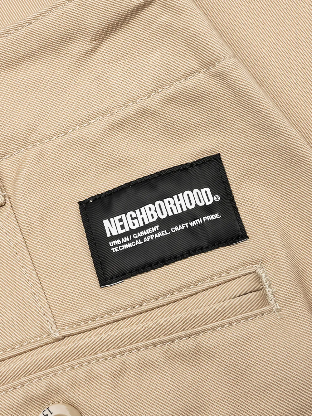 Твиловые брюки-чиносы с застежкой на пуговицы Neighborhood, нейтральный — фото 3
