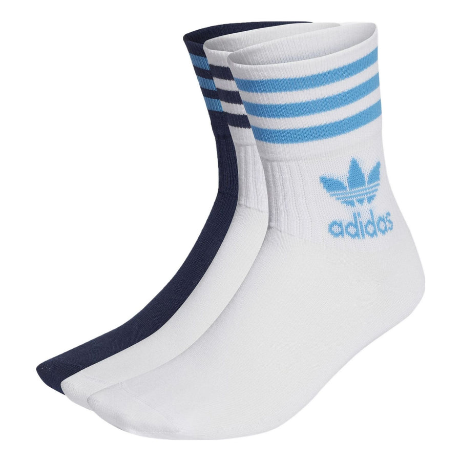 

Носки adidas originals Logo Stripe Printing Socks Unisex 3 Pairs White / Blue, белый