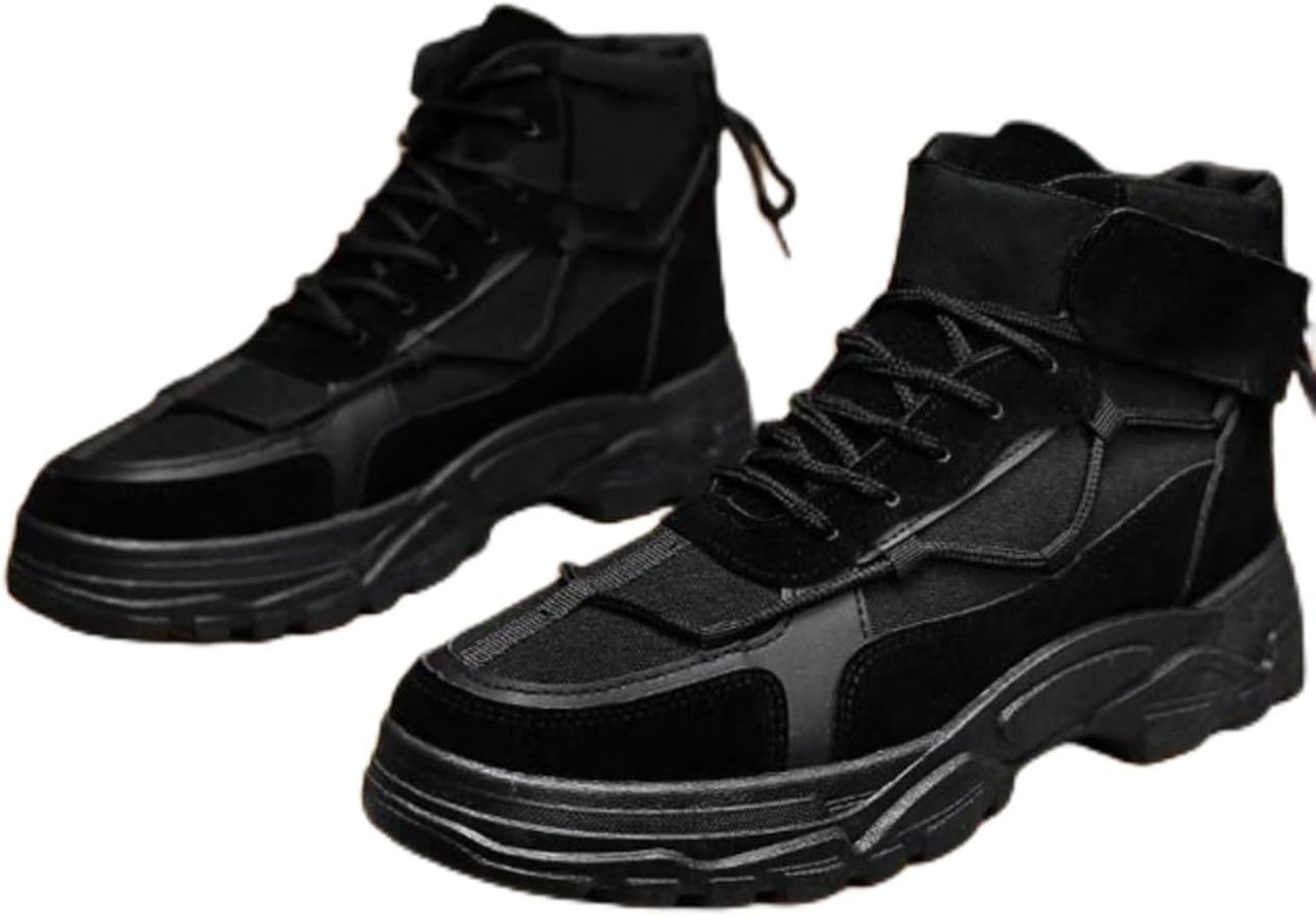 

Мужские ботинки, легкая защитная обувь для мужчин, нескользящие водонепроницаемые ботинки с композитным носком для строительства и походов Generic, черный