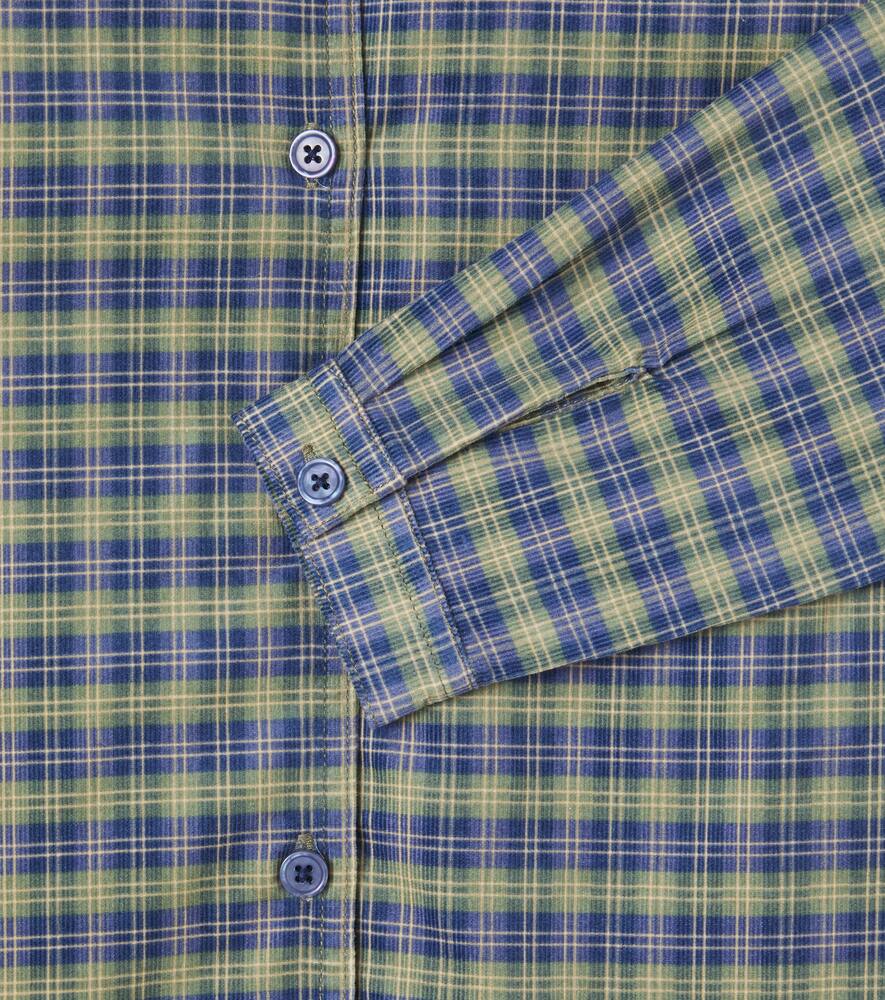 Хлопковая рубашка с клеткой кара Konges Sløjd, Laurel Blue Check — фото 2