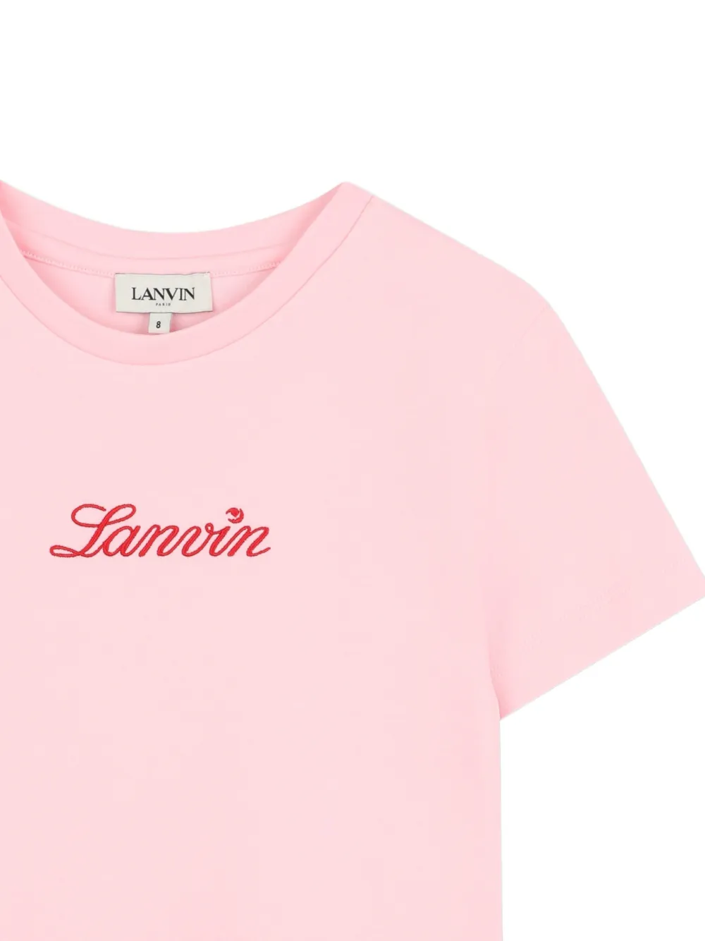 Футболка с логотипом Lanvin Enfant, розовый — фото 3
