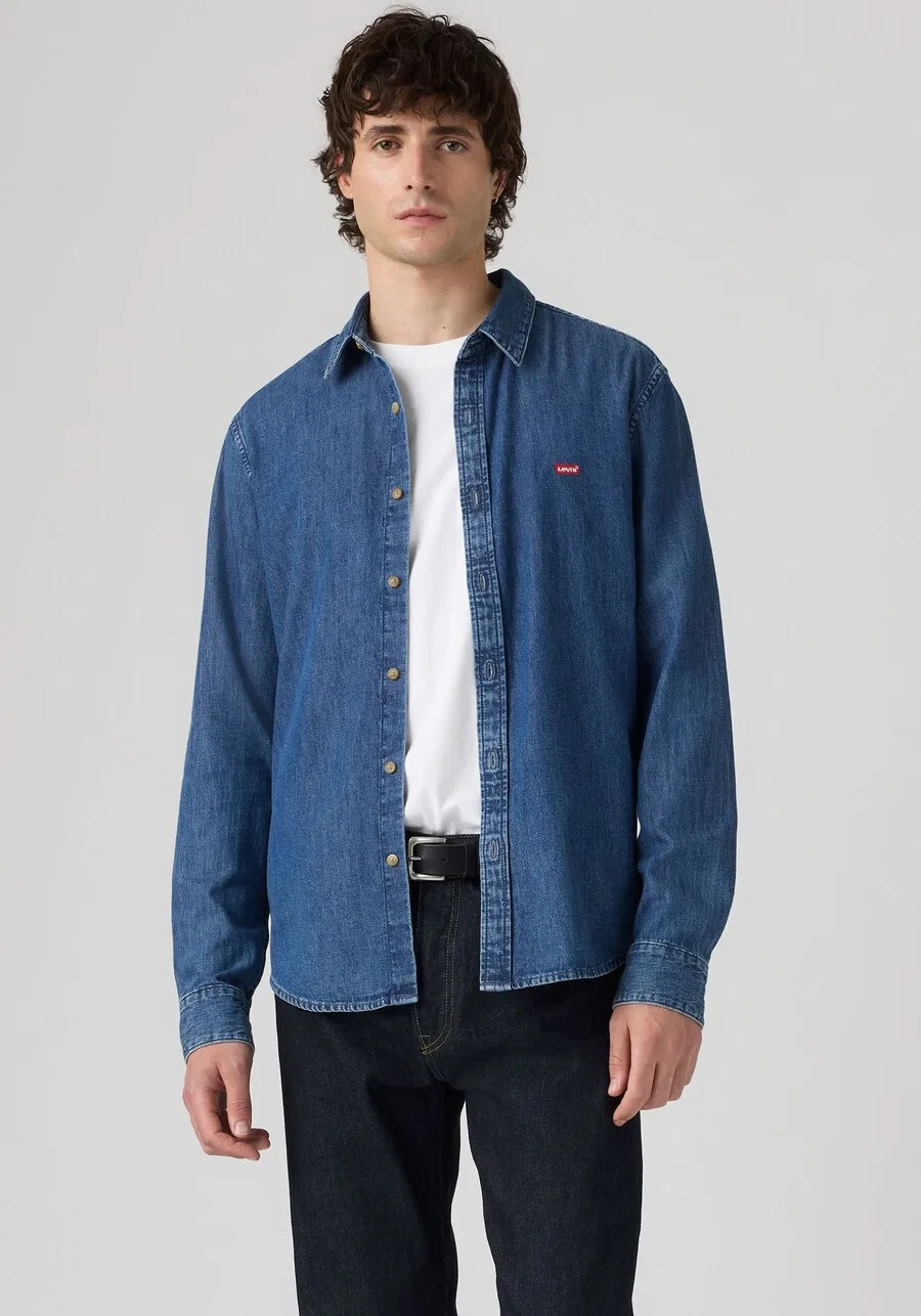 Рубашка LEVI'S Comfort fit на пуговицах, цвет синий деним — фото 2