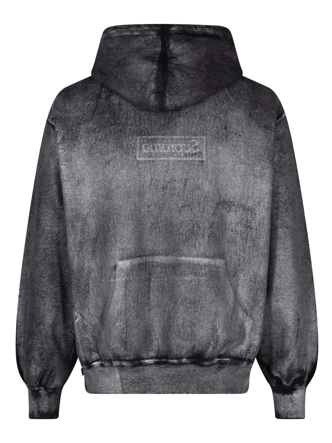Худи с фольгированным логотипом MM6 Maison Margiela Supreme, черный — фото 2