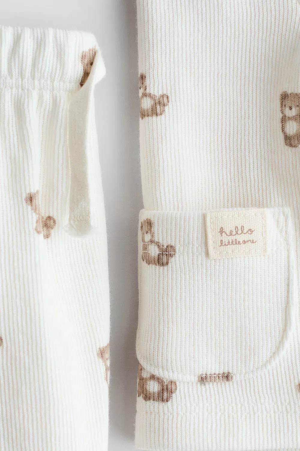 Комплект из двух предметов из хлопка H&M, Weiß/Teddybären — фото 2