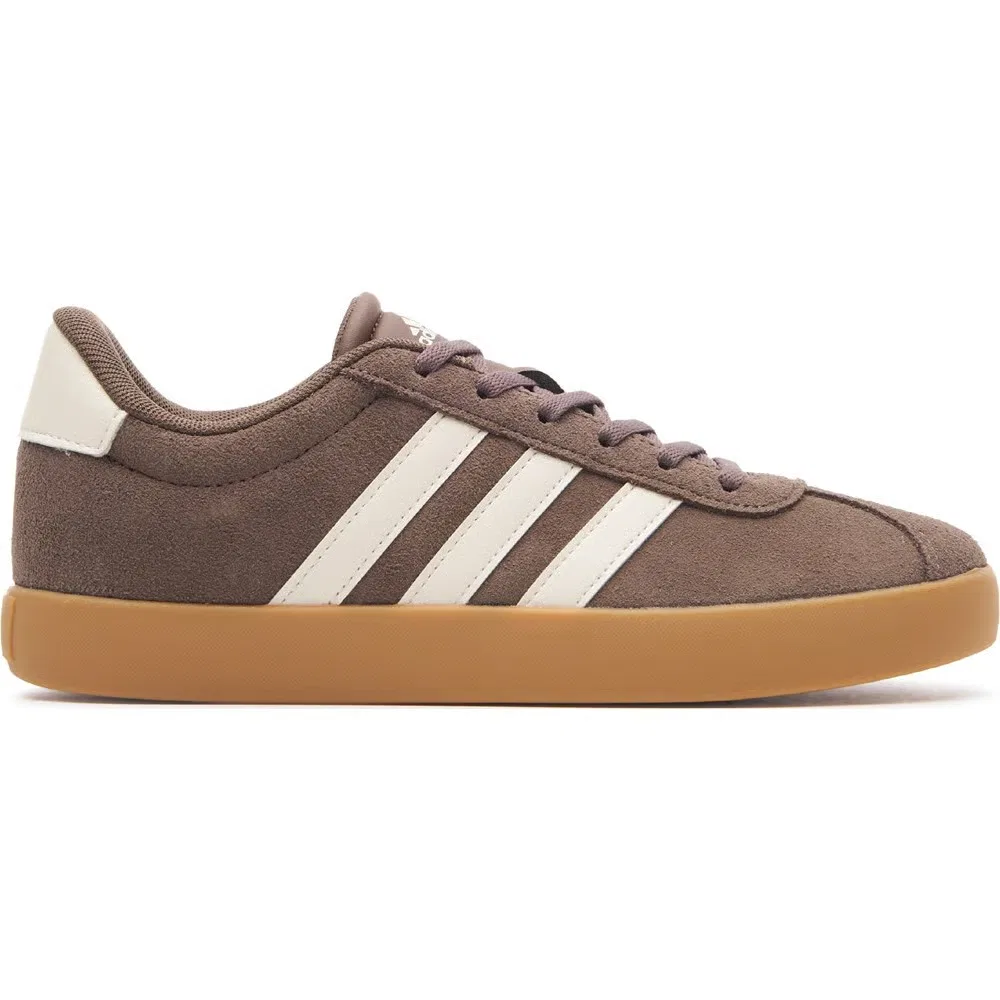Детские кроссовки VL Court 3.0 Adidas, Brown/White/Gum — фото 2