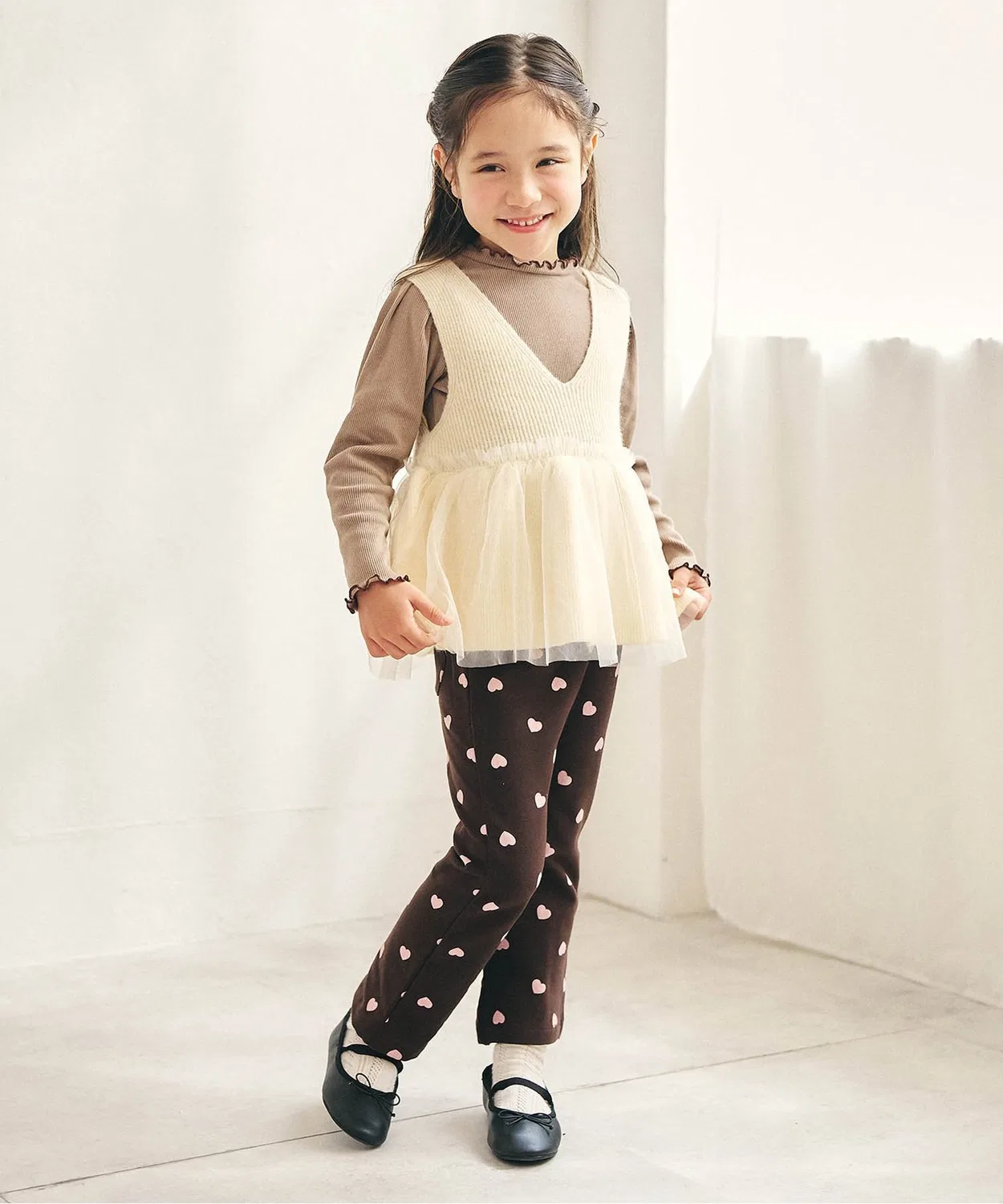 Детские брюки-клеш с принтом Look at Me! Pants apres les cours, Sax Blue — фото 4