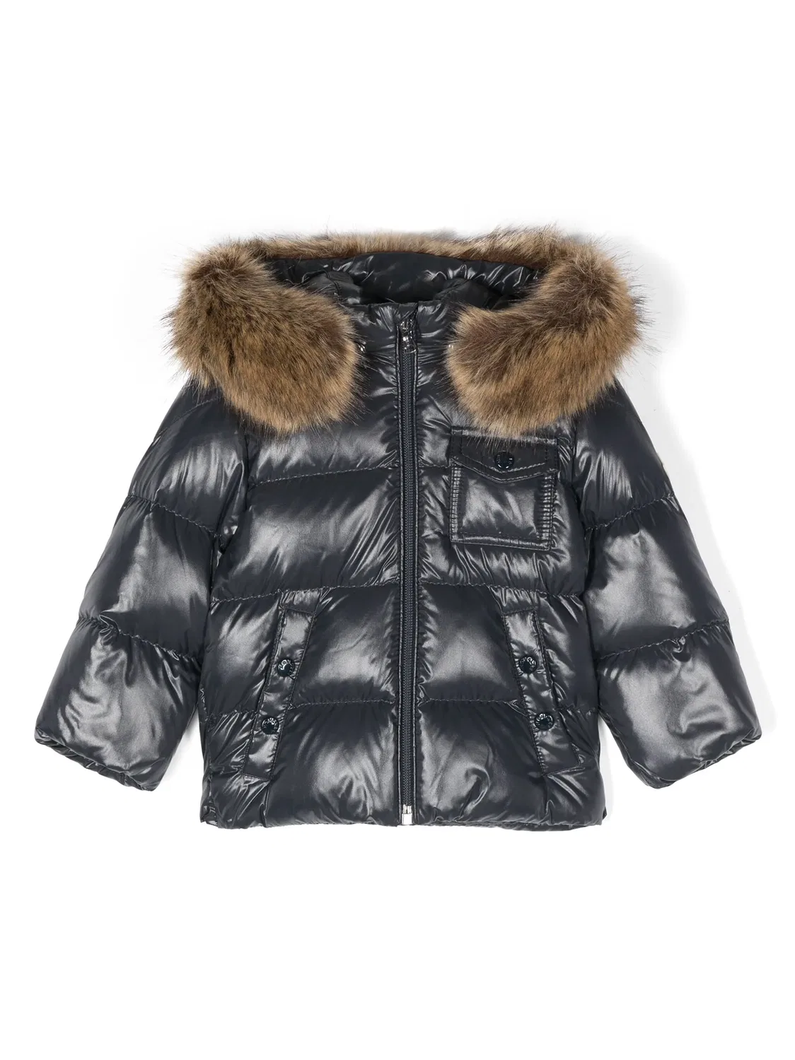 Пуховик Moncler K2F, темно-синий