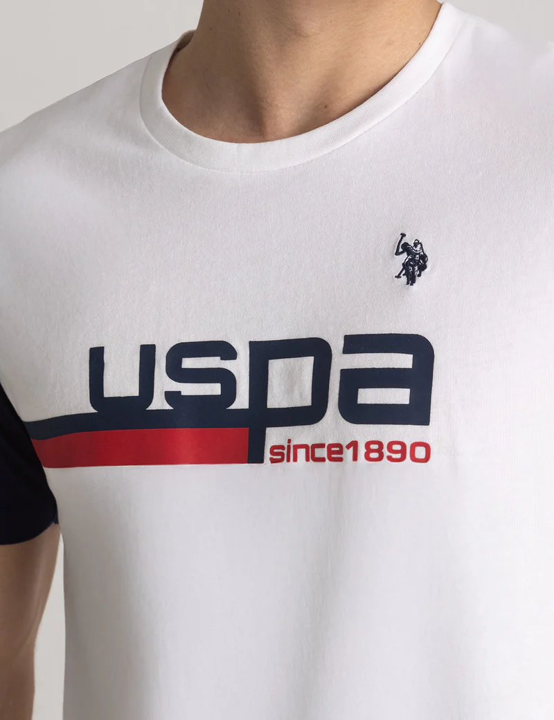 Футболка U.S. Polo Assn Uspa Graphic Crew Neck, белый — фото 4