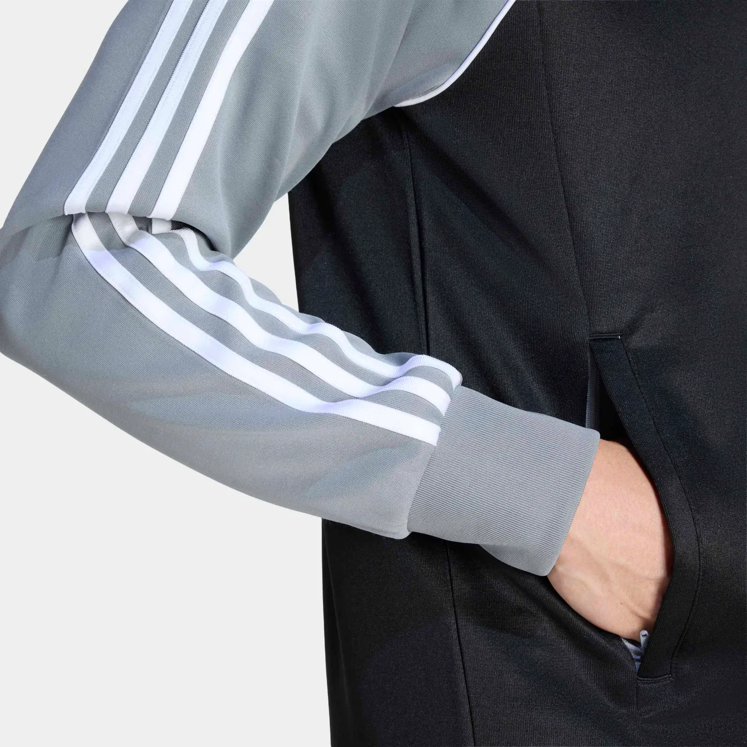 Мужская тренировочная куртка SST Adidas Originals, Black/Grey/White — фото 3