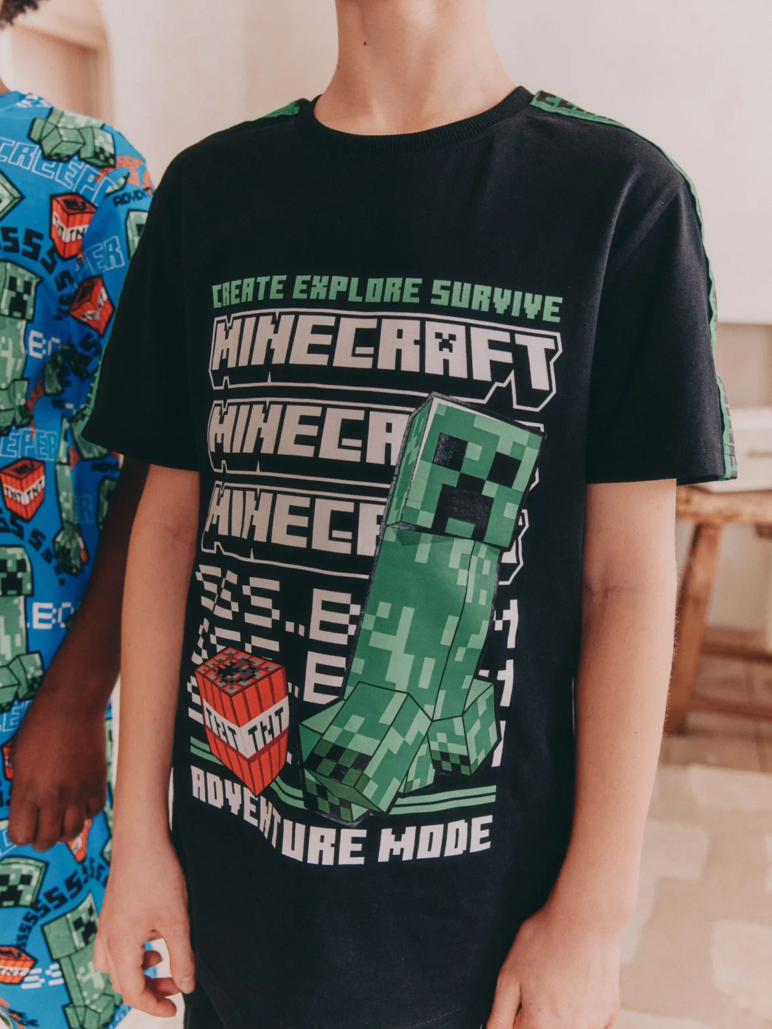 Пижама детская, Minecraft Next, зеленый/черный — фото 4