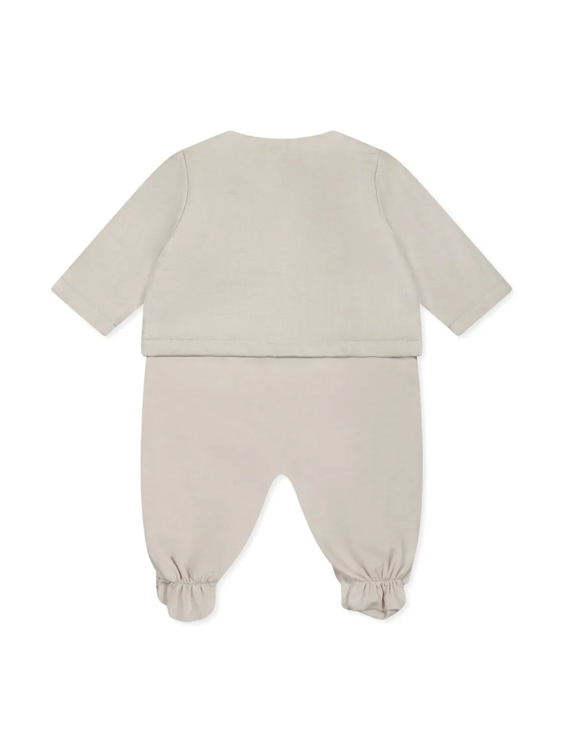 Комплект "Babygrown" с вышитым логотипом FENDI, нейтральные — фото 4