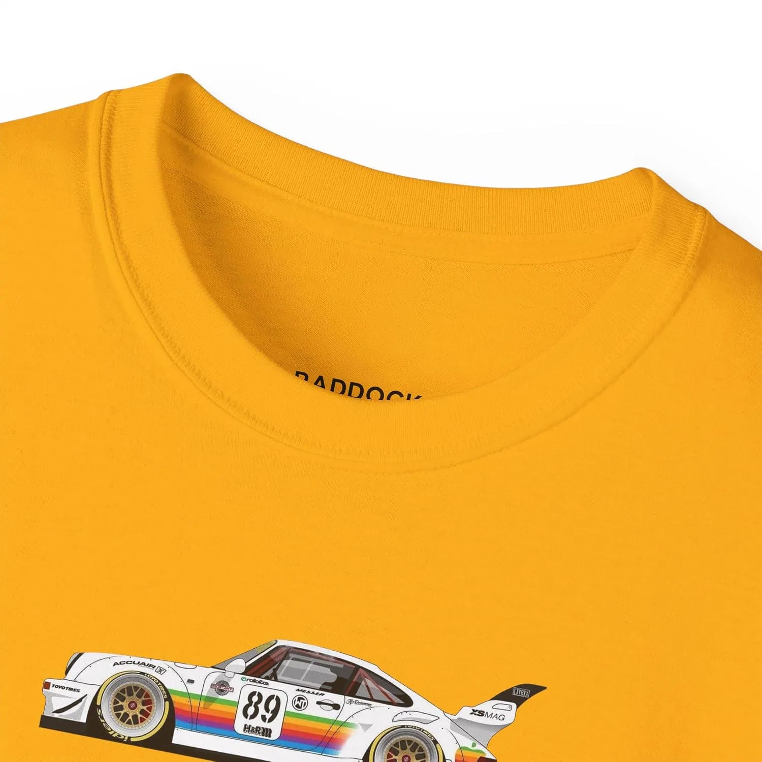 Мужская футболка с принтом RWB 911 930 964 Anime Car, золотистый — фото 3