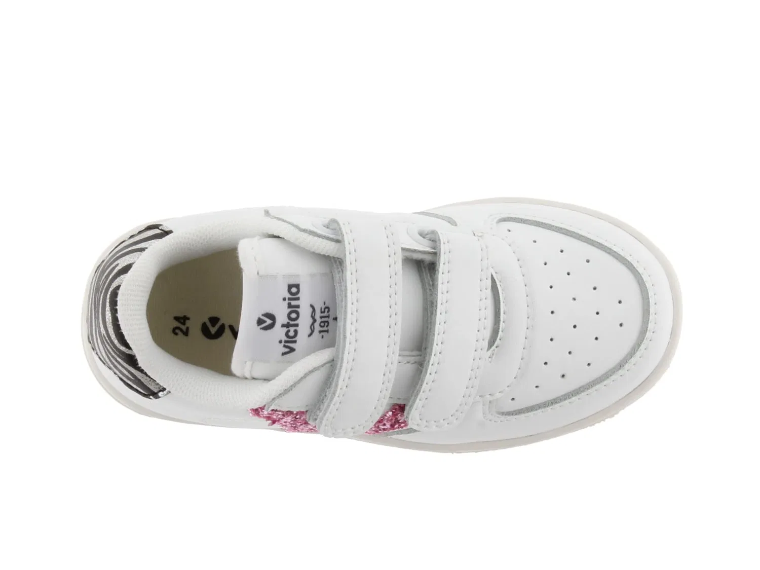 Детские кроссовки для мальчиков с контрастным принтом Tempo Leather Effect Sneaker & Contrast Logo & Tear victoria, Pink — фото 4