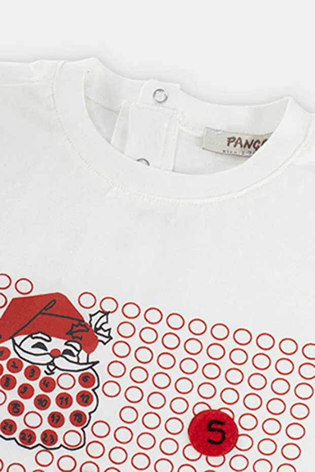 Детский комплект пижам для мальчиков с принтом New Year's Themed Red Baby Boy Pajama Set Panço, Red — фото 3