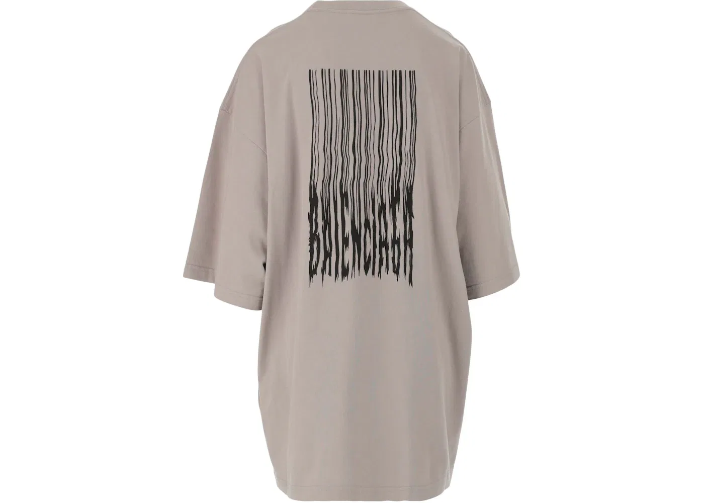Мужская футболка с принтом Balenciaga Wide Fit Barcode T-Shirt, Grey — фото 2
