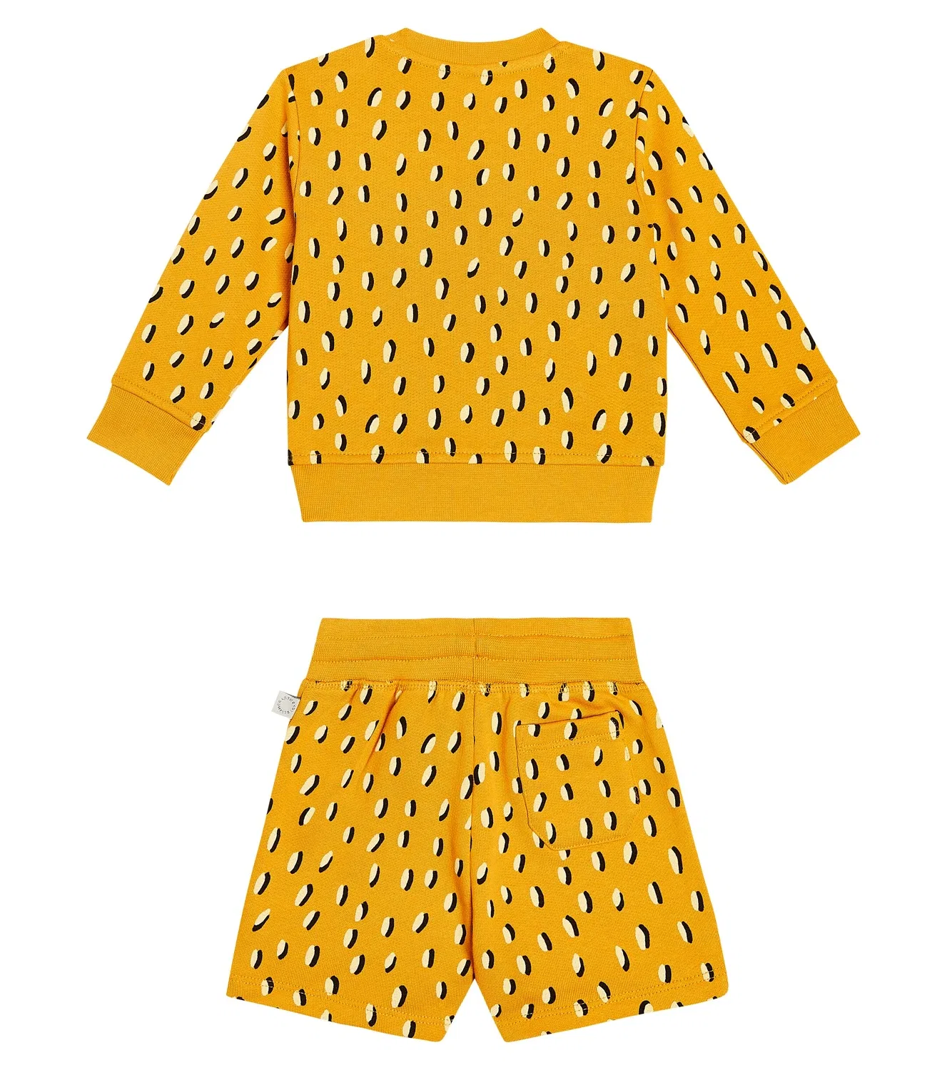 Комплект из толстовки и шорт для малышей Stella Mccartney Kids, желтый — фото 4