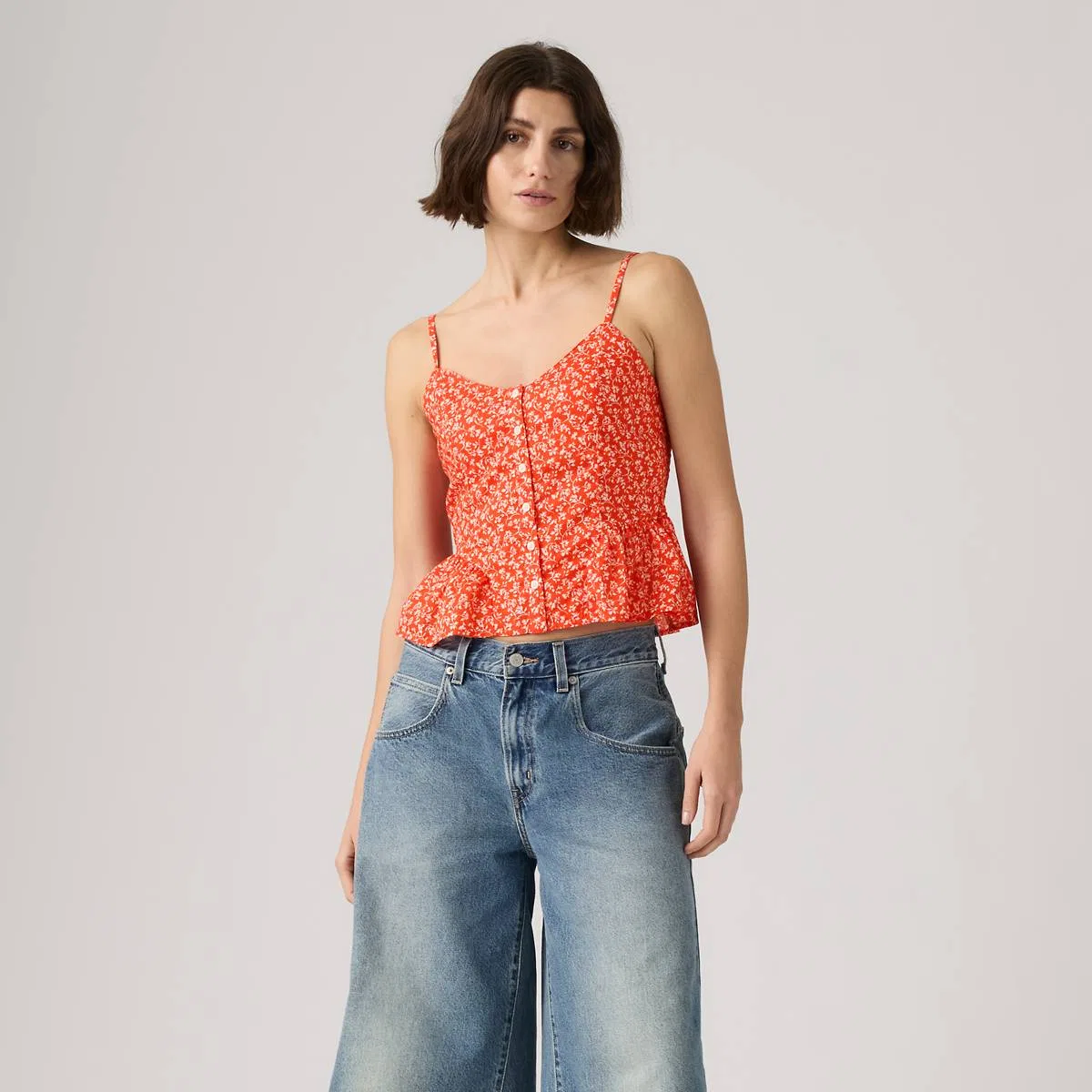 Блузка Моне Levi's, Pamela Floral Vine S - Red — фото 3