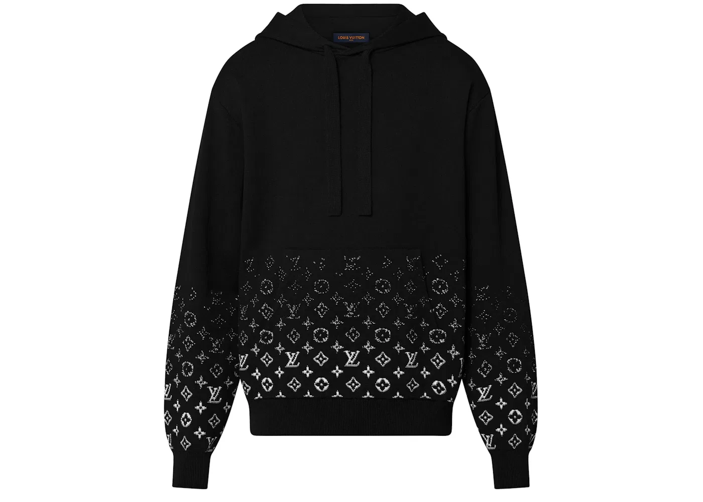 Мужской худи с градиентом Hoodie Louis Vuitton, Black/White