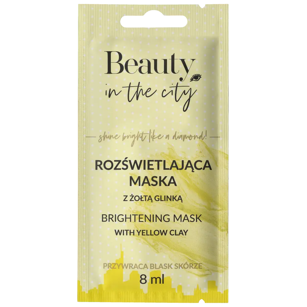 

Beauty In The City осветляющая маска для лица с желтой глиной, 8 мл