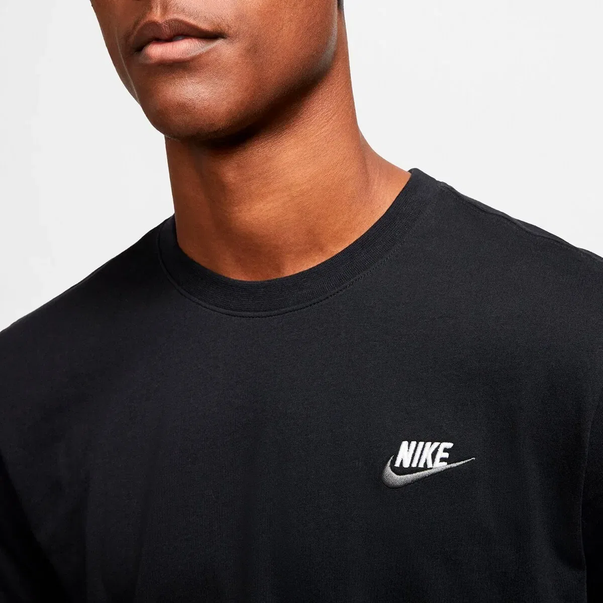 Мужская футболка хлопковая Nike, Negro — фото 3
